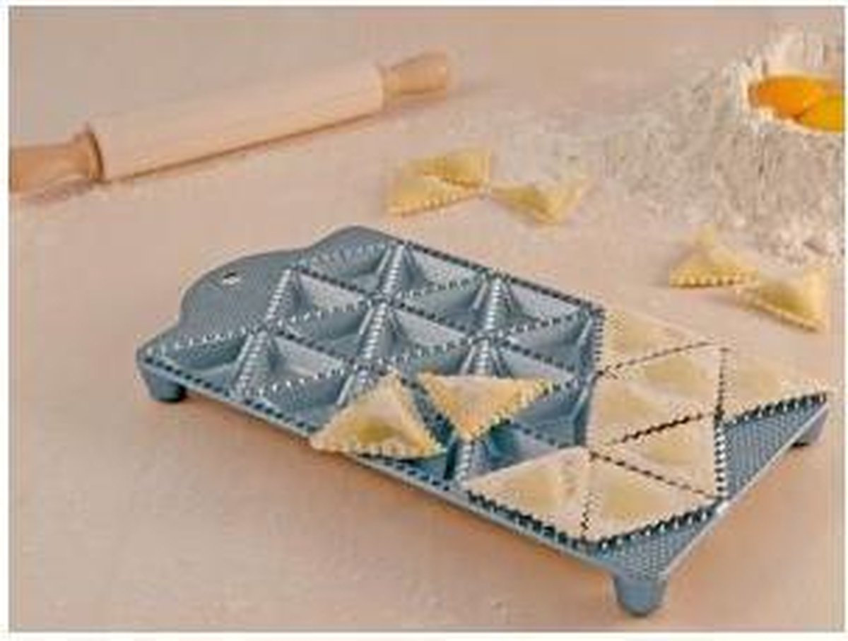 Raviolimaker mal driehoek met rolstok - 24 stk - Eppicotispai