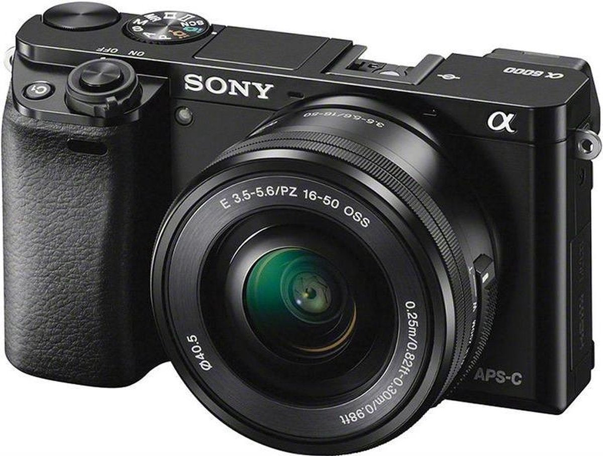 Sony A6000 zwart + 16-50mm Powerzoom + Accu