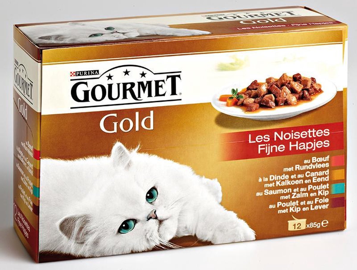 Gourmet gold - fijne hapjes vlees - adult - 12 x 85 gram