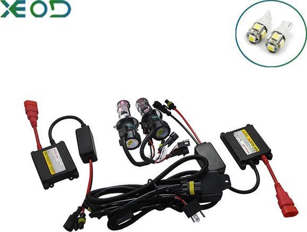 XEOD - H4 Bi-Xenon 8000K Xenon ombouwset - Gratis stadslichten T10 -