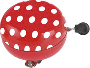 M-wave Fietsbel Ding-dong 80mm Rood Met Witte Stippen