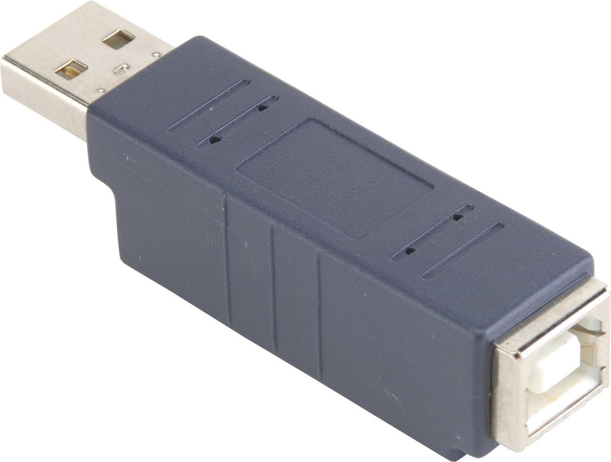 Bandridge - USB A-B Verloopstekker - Grijs