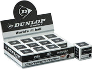 Dunlop Competition 1x Gele Stip squashbal geel