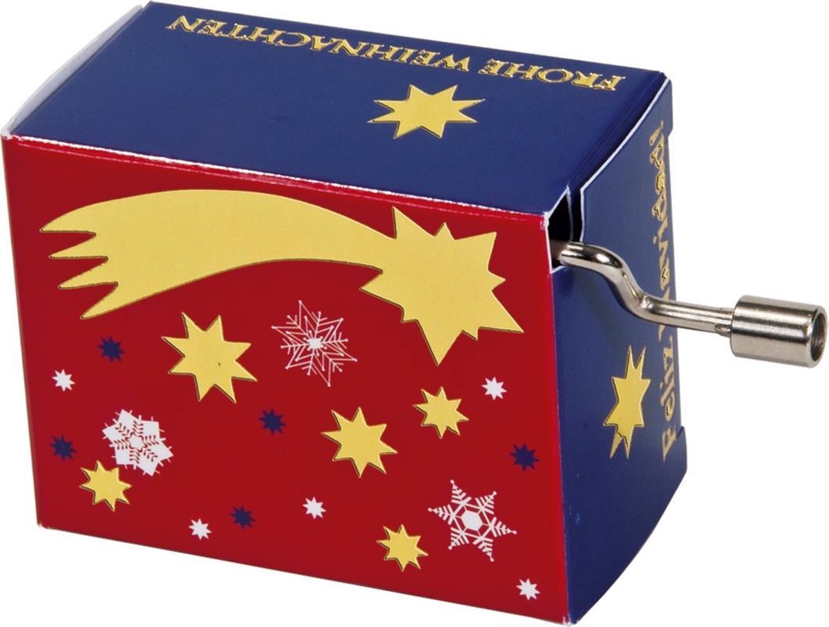 Muziekdoosje kerst vallende ster met melodie Jingle Bells
