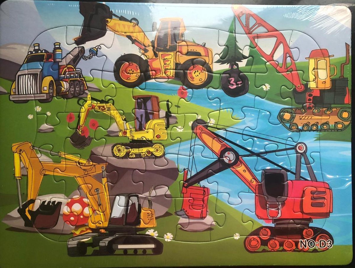 Kinderpuzzel grijp machines 28 cm x 21 cm