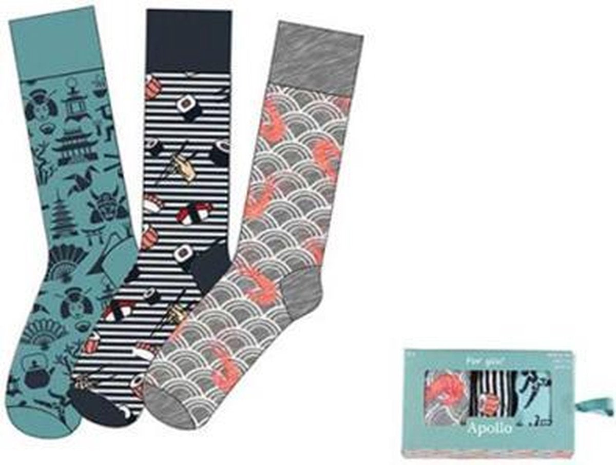 Herensokken - Giftbox - Japan - 3 Paar - Maat 41-46