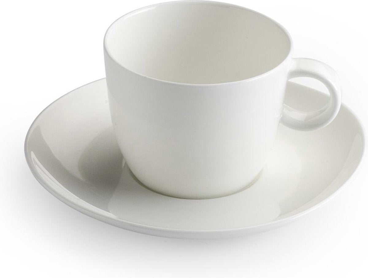Chic PERLA espressokop en schotel 110 ml wit (set/4)