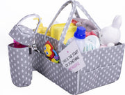 KIMO DIRECT Luiertas met Fleshouder - Diaper Caddy - Baby Organizer - Commode Mand - Opbergtas - Stippen