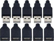 USB 4 Pin - Male / Female Connector Plug - Datakabel - Oplaadkabel Accessoires - 10 Stuks