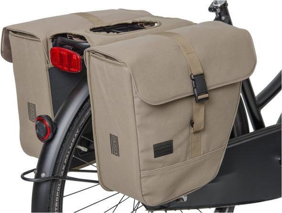 Cordo Dubbele Fietstas Alaska Taupe