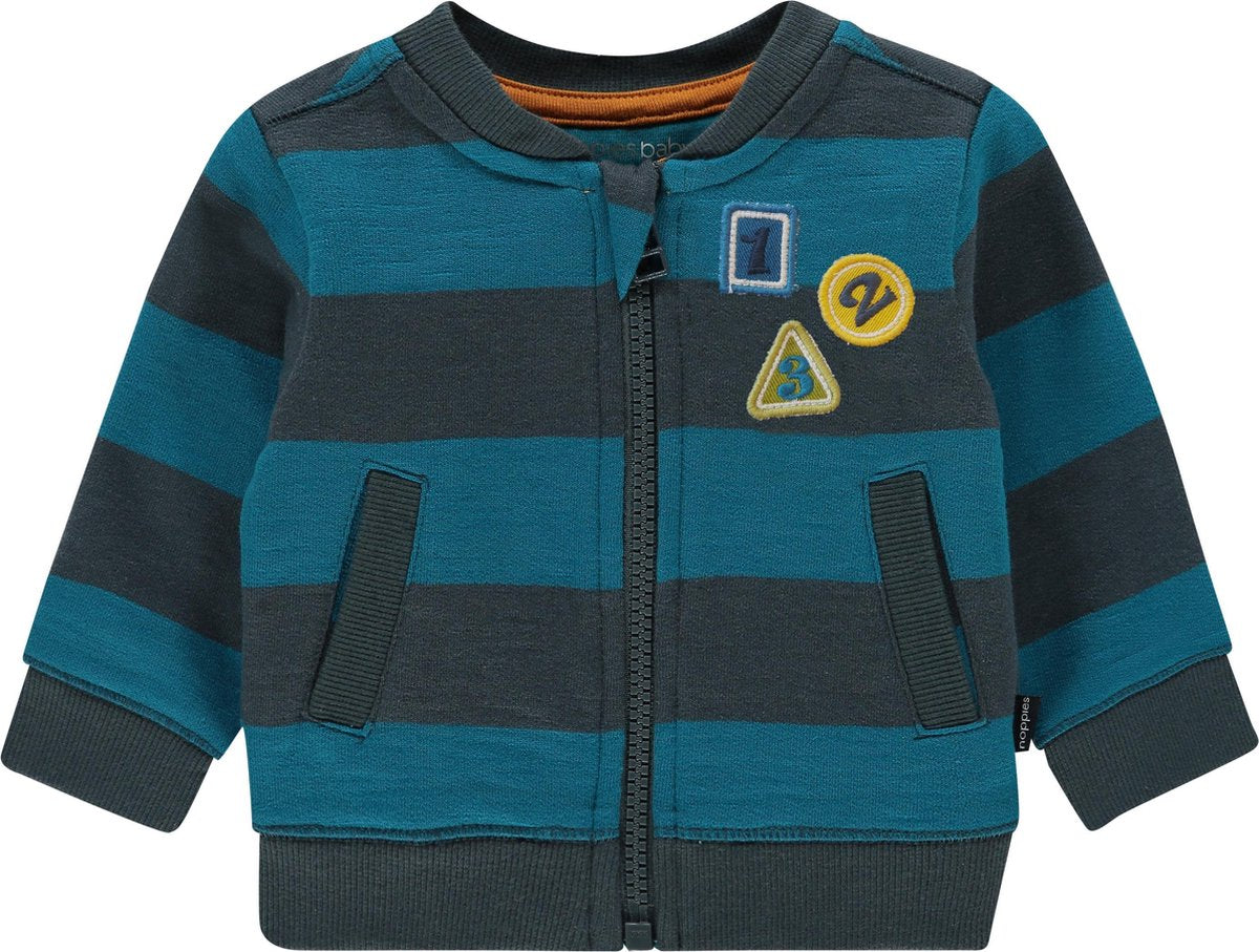 Noppies Sweatvest streep Acworth - Midnight Navy - Maat 56