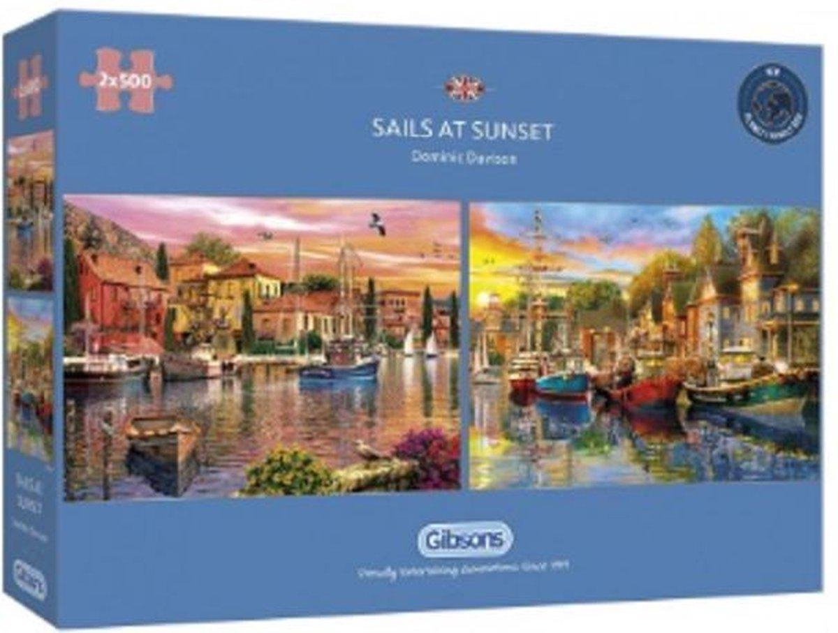 Gibsons puzzel Sails at Sunset - 2 x 500 stukjes