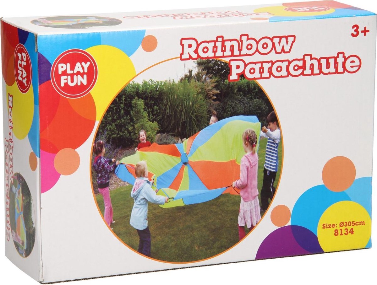 Playfun Vangspel Regenboogparachute 305 Cm
