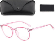 Blauw Licht Bril - Rond Model - Roze computerbril - Roze Beeldschermbril - blauw licht filter bril - White blue light glasses
