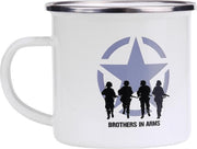 Emaille beker soldaten wit - Brothers in Arms
