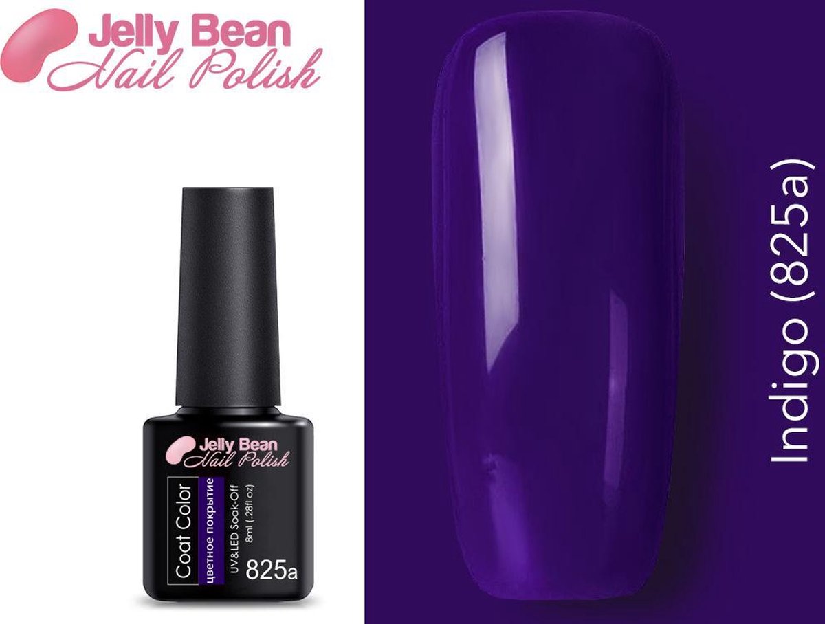 Jelly Bean Nail Polish Gel Nagellak - Indigo (825a) - UV Nagellak 8ml