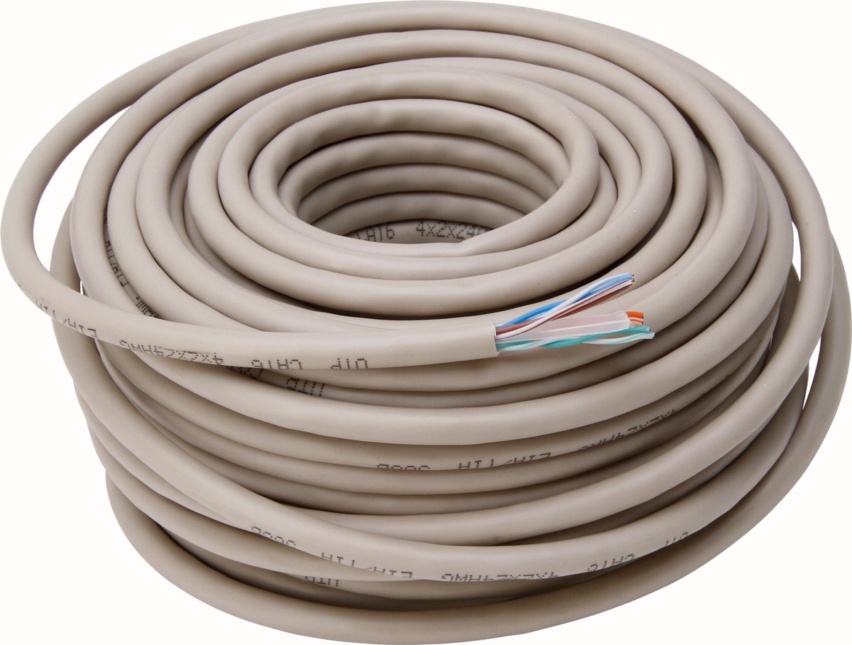 KOPP UTP kabel | CAT6 | Internet kabel |  lengte 20 meter | grijs