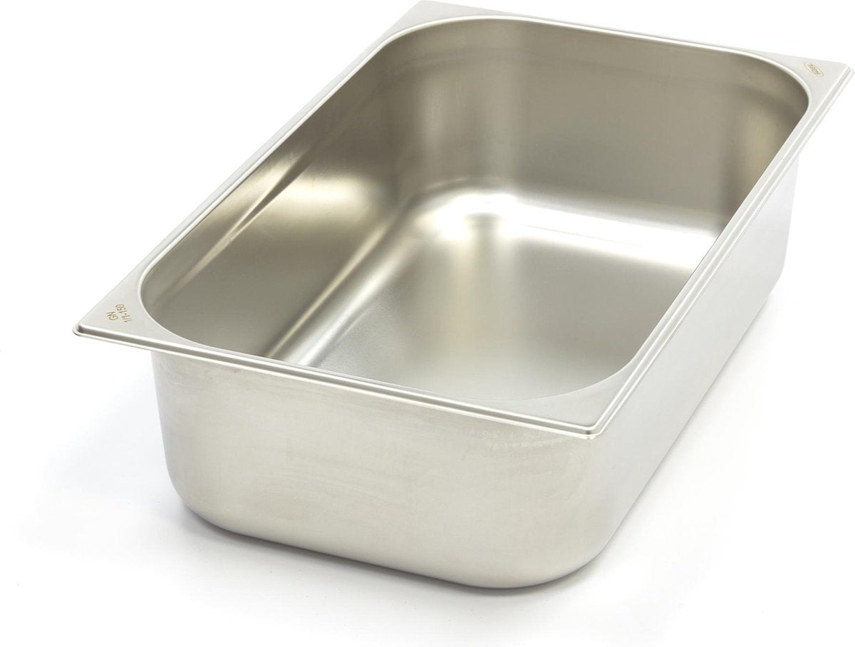 Gastronorm Bak 1/1GN - 150mm - 530x325mm - RVS - Glad - Ovenbestendig - Horeca GN Bak - Maxima