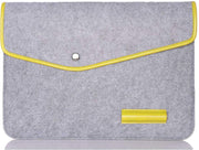 Laptophoes / Laptop Sleeve - 15 Inch - Grijs / Geel