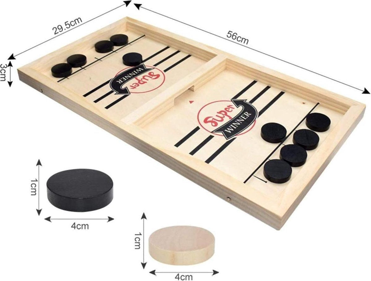 Sjoeltafel - Sjoelen XL - Thuisvermaak - Sjoelbak - Thuis Game - Tafelspel - Houten bordspel - Voor Kinderen en Volwassenen