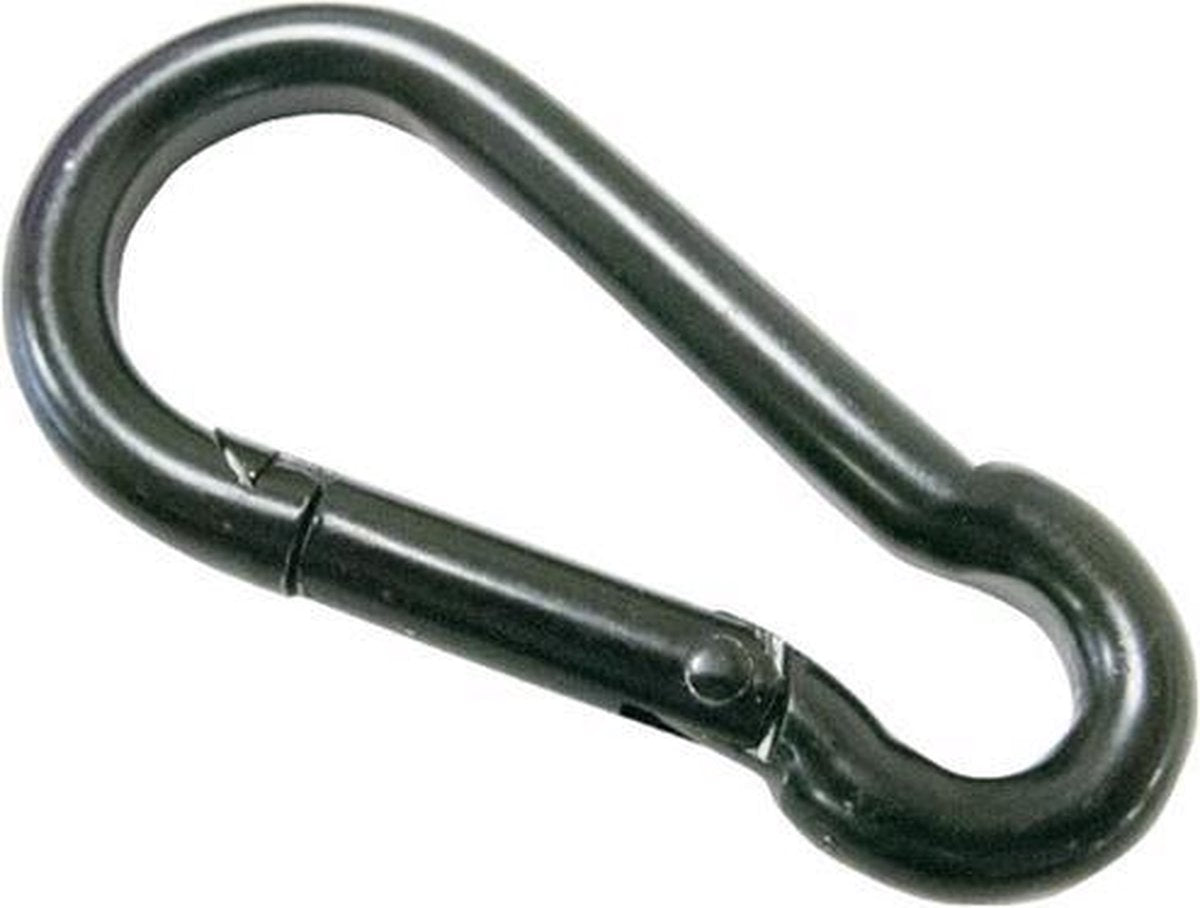 Carabiner black 6 cm