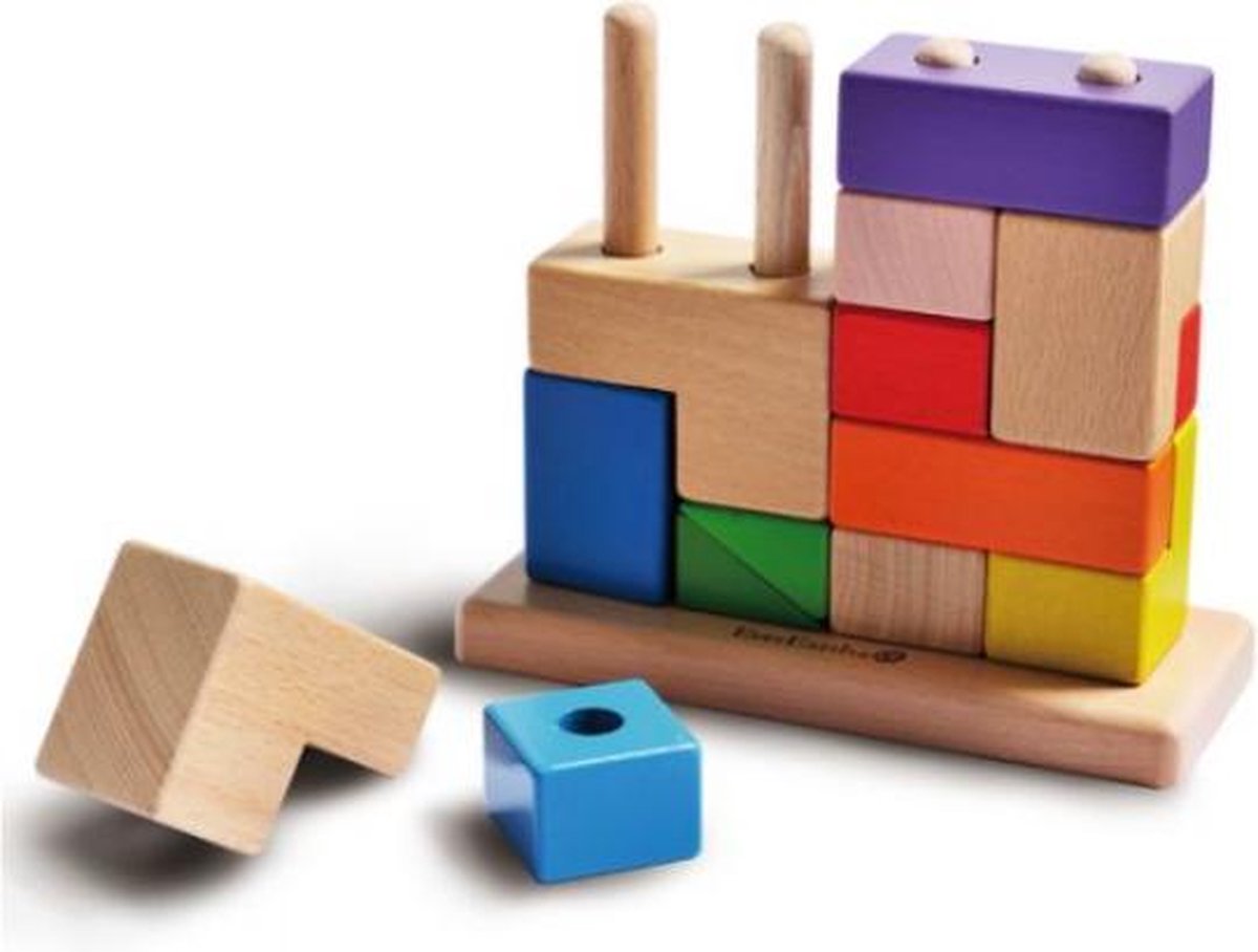 EverEarth 3D Puzzle Block - 13 delig - voor baby vanaf 2 jaar