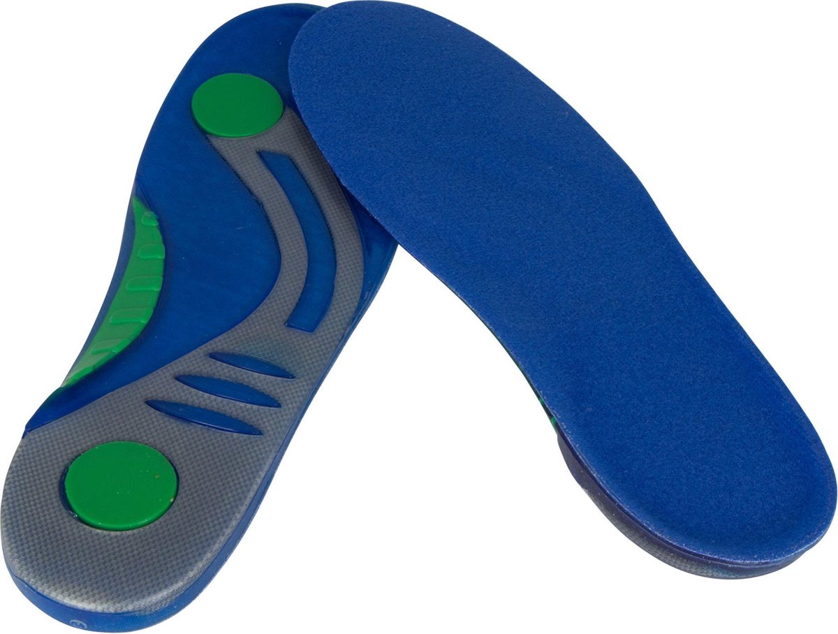 Secutex Gel Inlegzolen - Maat 38 - blauw/groen/grijs Maat 38-39