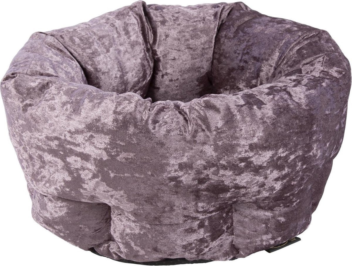 Stijlvolle  katten- en hondenmand van fluweel - Scruffs Velvet - Paars