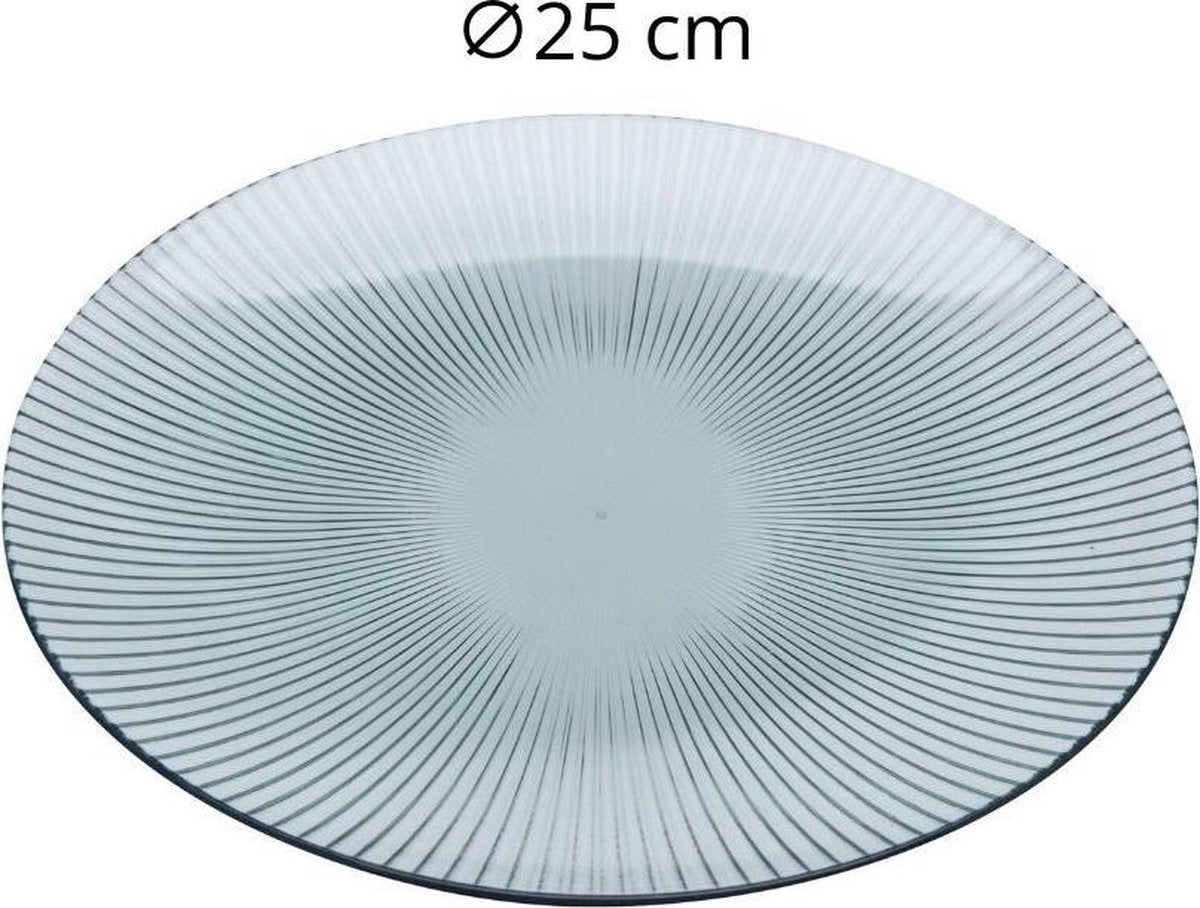 Orange85 Dinerborden - 4 Stuks - van Plastic - 25 cm - Blauw