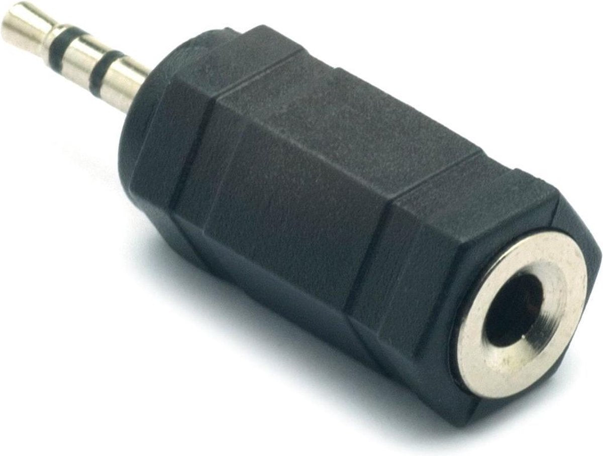 G&BL 207B kabeladapter/verloopstukje 2.5mm 3.5mm Zwart
