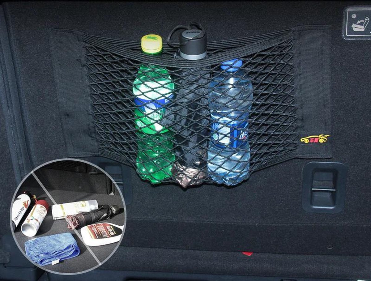 Kofferbak Organizer Auto 40 x 25 cm / Zelfklevende Opberg Netjes voor Auto Bus of Taxi / Organiser / Zwart - Opruimen - Verdeler