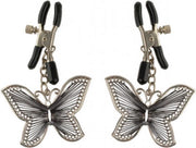 Butterfly Nipple Clamps - Silver - Nipple Vibrators & Stickers -