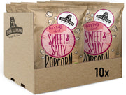 John Altman - 10 zakken biologische popcorn - Sweet & Salty popcorn - Vegan- Glutenvrij - Caloriearm - 100% natuurlijk - snack - tussendoortje met de beste biologische kokosolie -zonder kunstmatige toevoegingen- perfect voor onderweg- 10x 90 gram