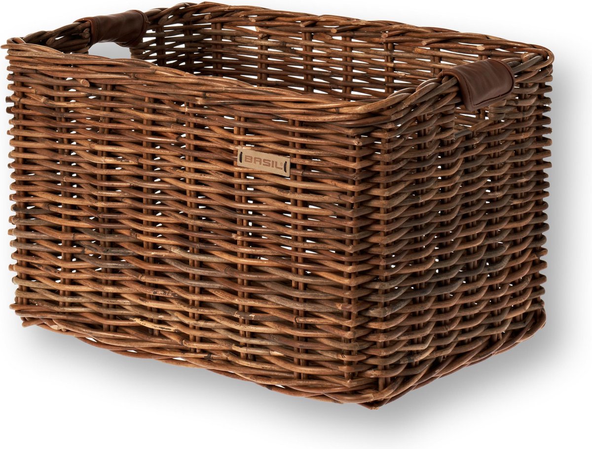 Basil Dorset Fietsmand L - Voor - Rotan - Bruin - Large