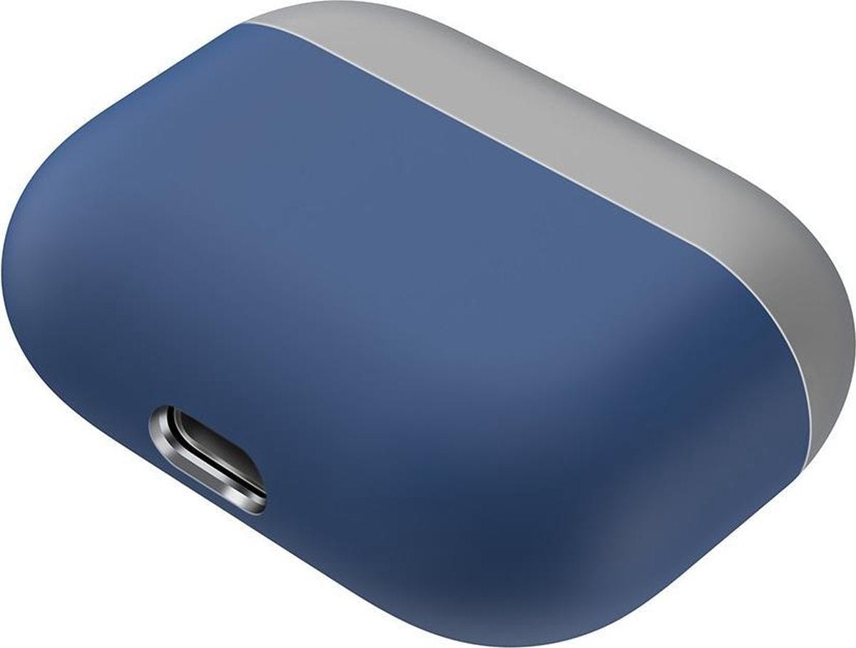 Case Cover Voor Apple Airpods Pro- Siliconen design-Grijs Blauw Watchbands-shop.nl