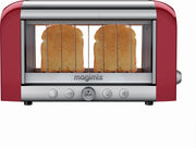 Magimix Vision Toaster Broodrooster - Rood - zichtbaar roosteren - Quartz techniek - 8 standen
