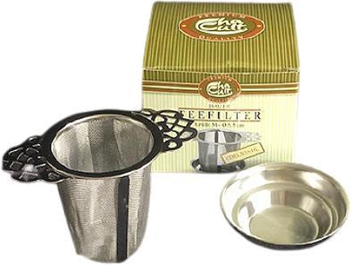 Madame chai -  luxe theezeef - theefilter - thee zeef met een lekbakje - Thee filter - Cha chult