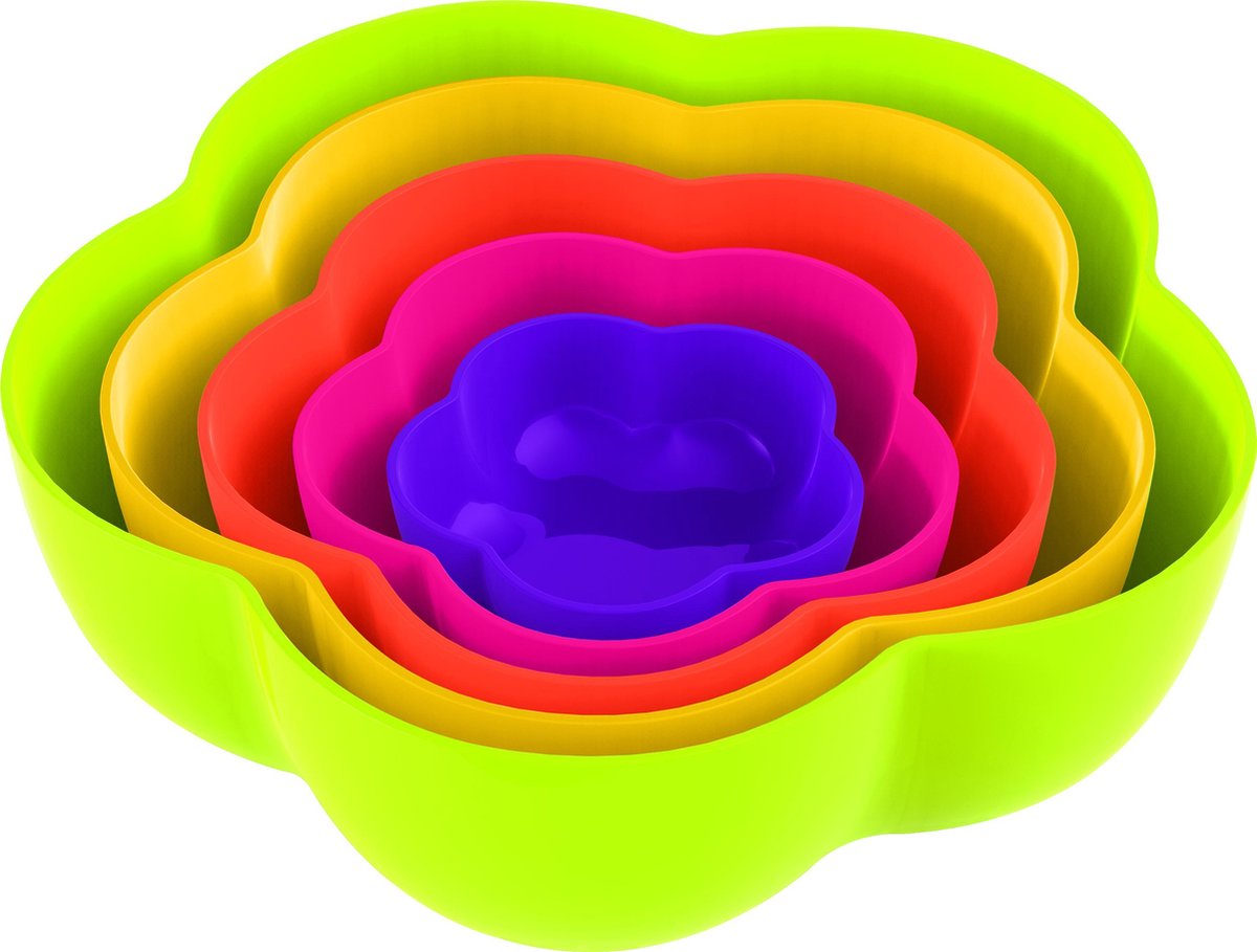 Zak!Designs Sweety Bloemschaaltje - Rainbow - Set van 5 stuks