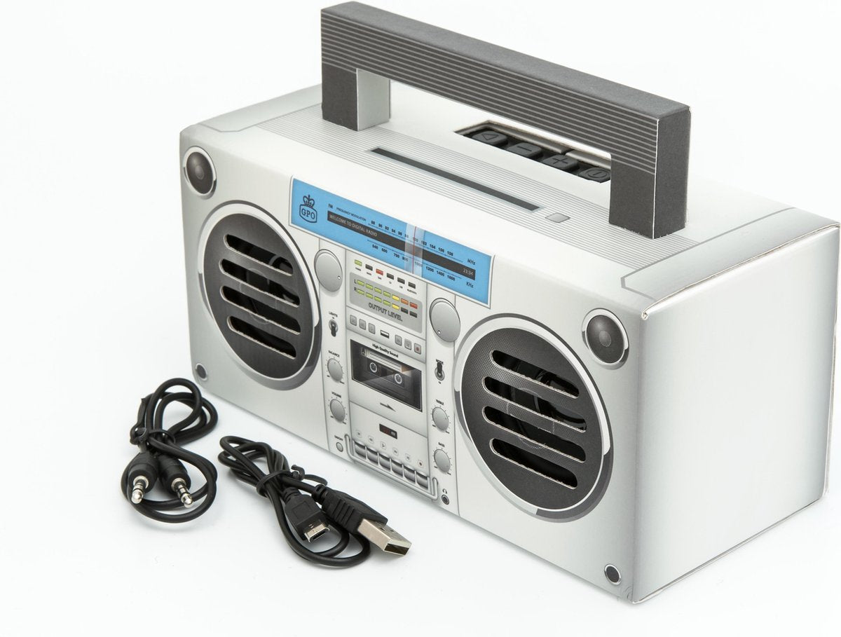 GPO BRONXSIL - GPO draagbare Bluetooth speaker zilver