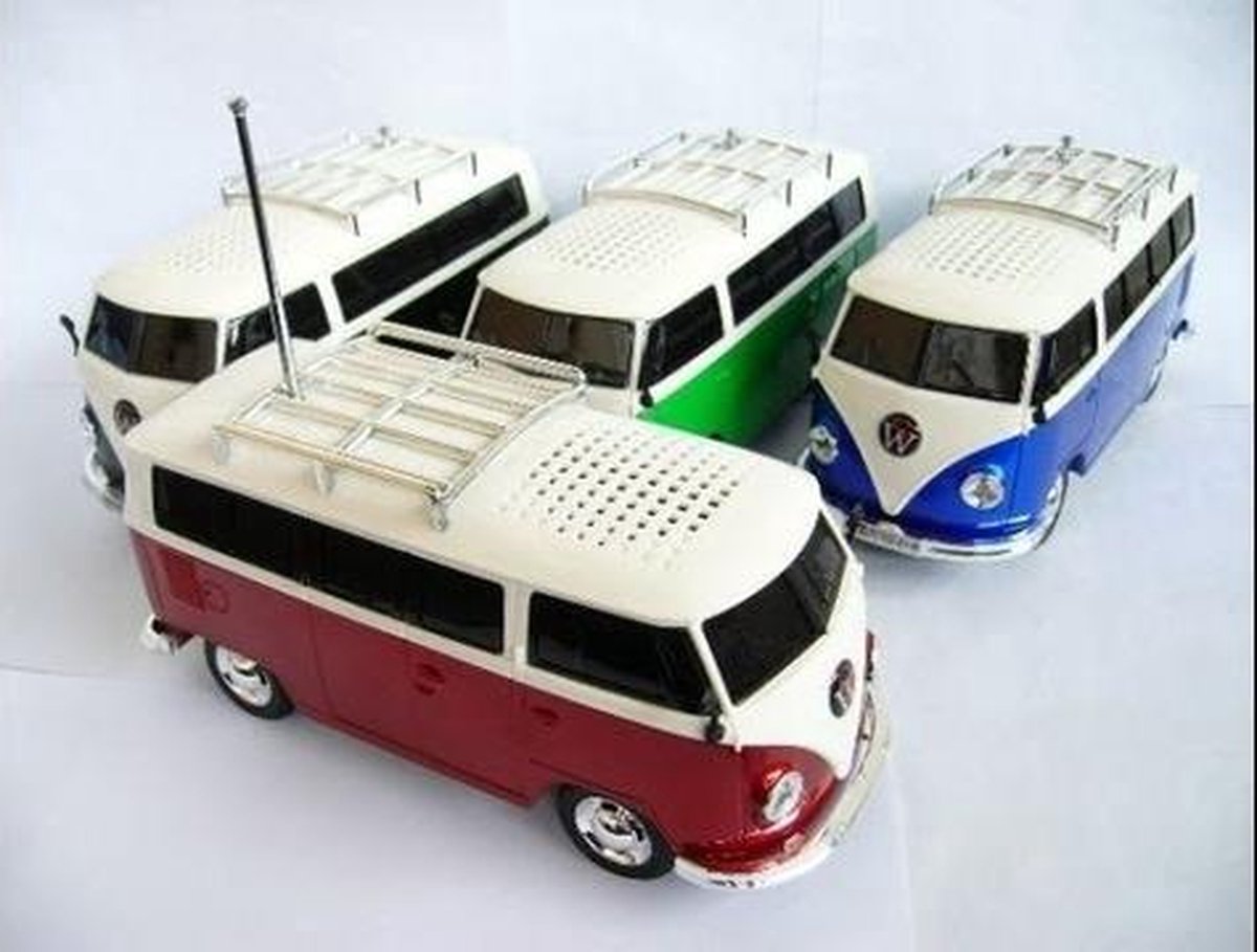 Volkswagen bus T1 fm-radio met mp3-speler rood