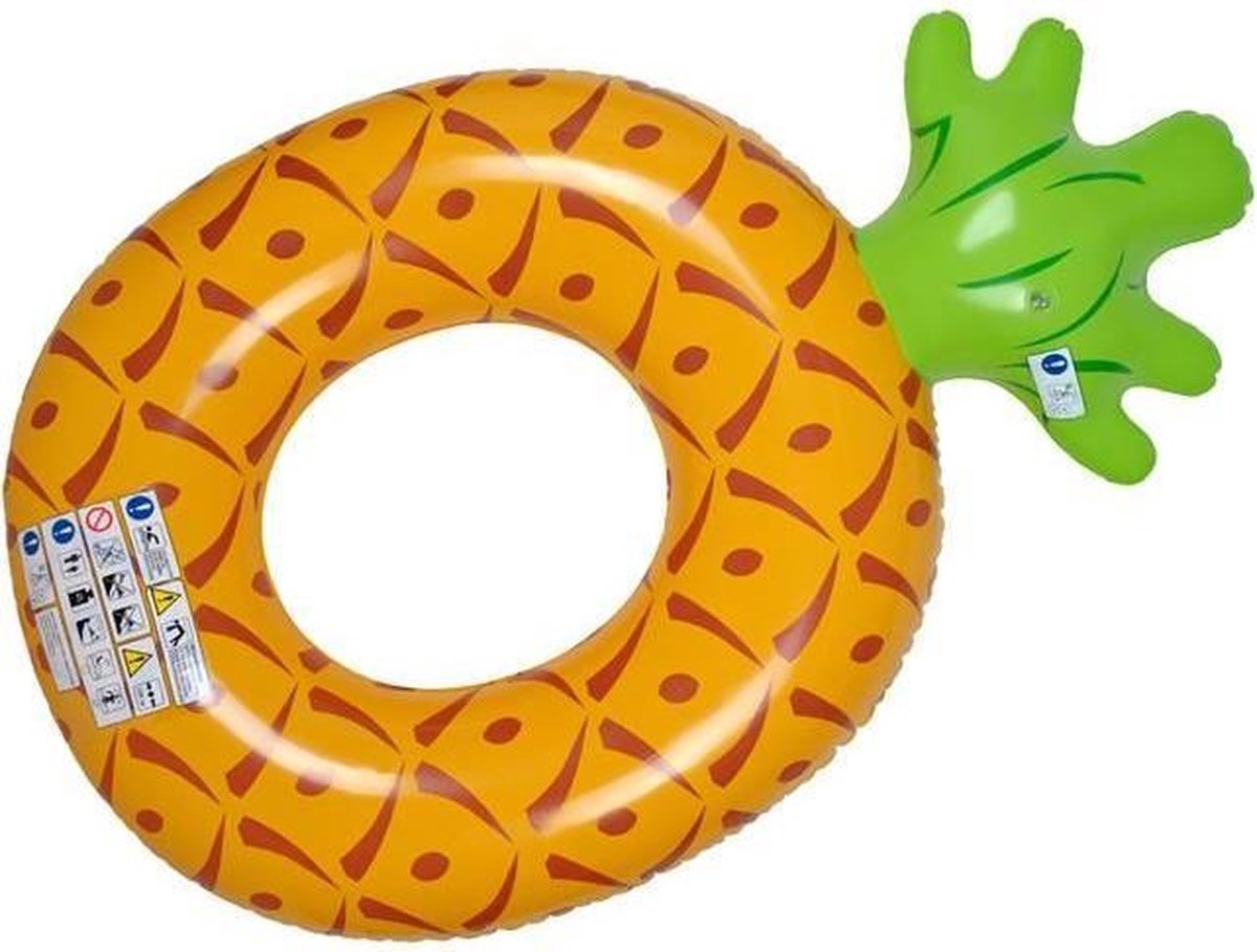 Luchtbed ananas - voor zwembad - strand - opblaasbaar - 165x110