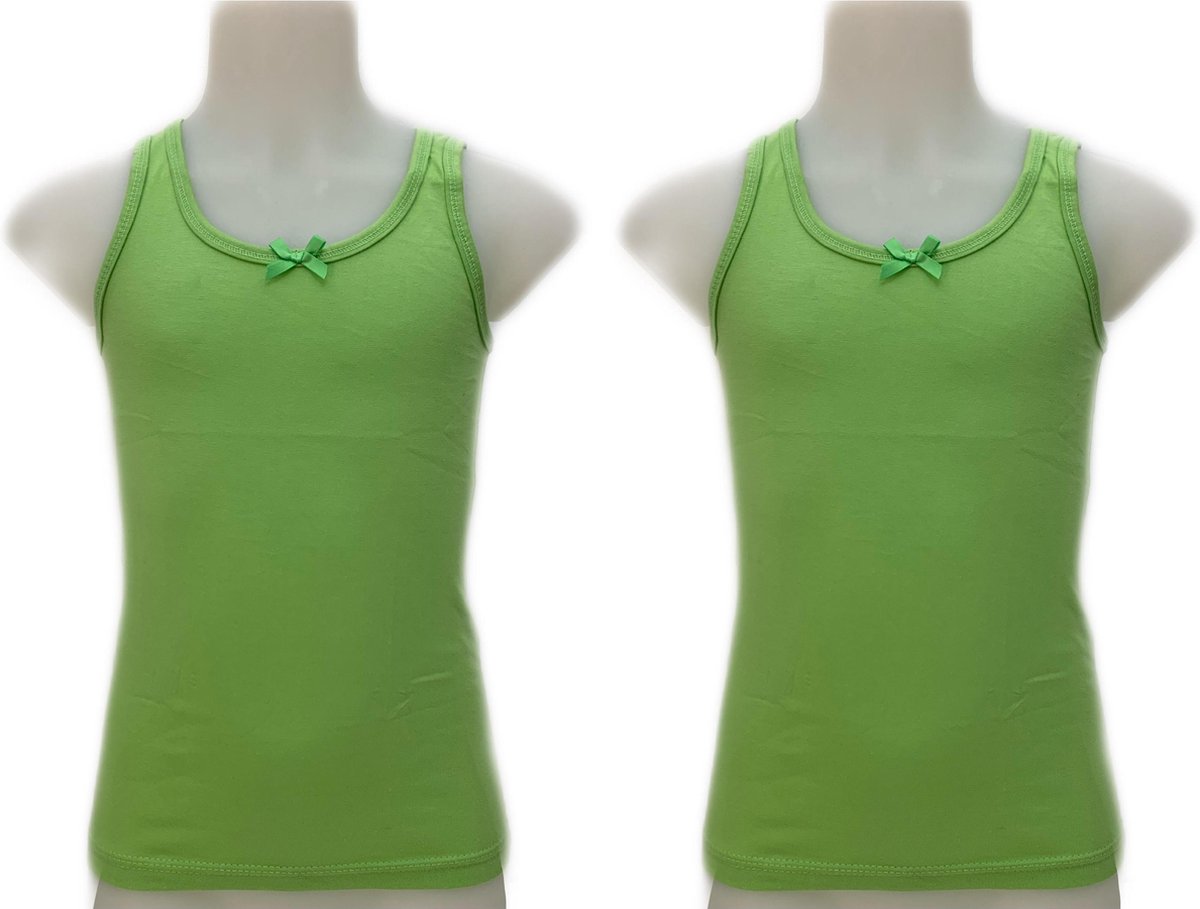 meisjes Hemdje 2-stuks appelgroen 140/146