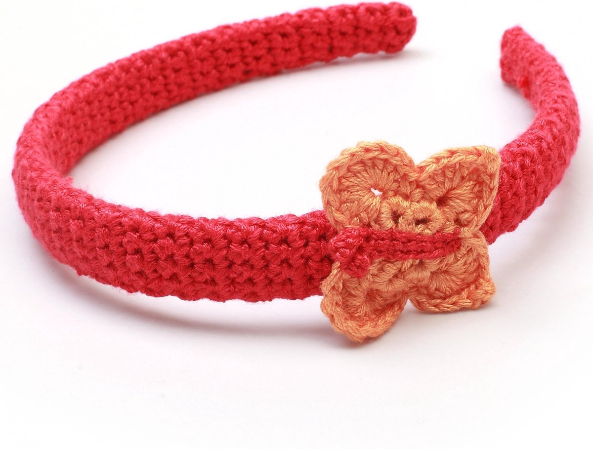 Naturezoo Haarband Vlinder Rood/oranje