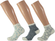 3x Meisjes bedsokken panter blauw/wit maat 27-30 - Kinder sokken