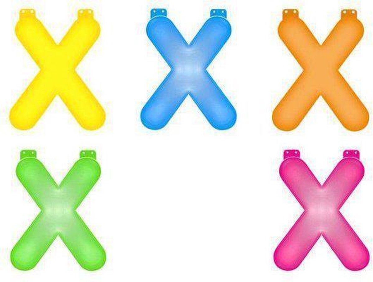 Opblaas letter X  Geel
