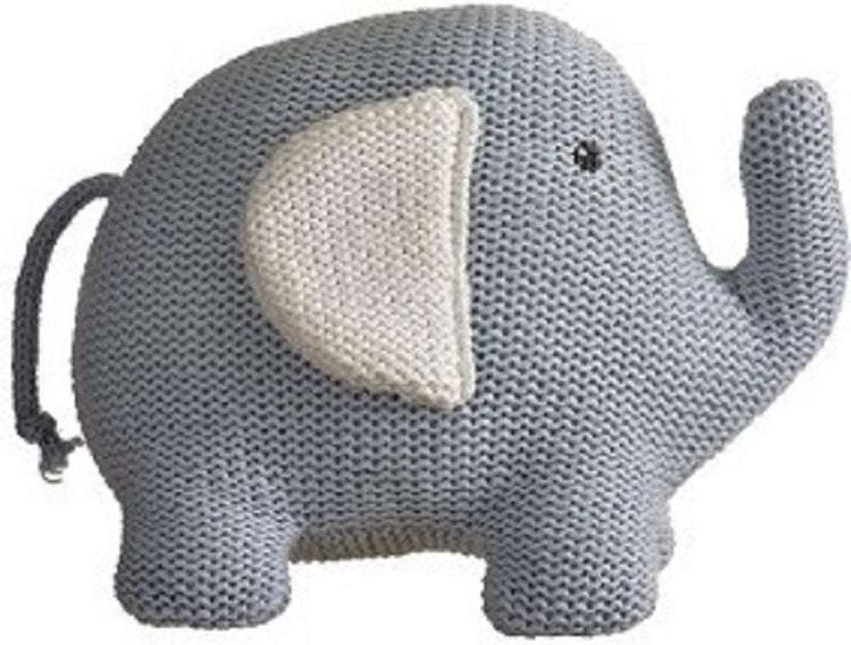 Egmont Toys Rammelaar gebreid Lenny Olifant 18x13 cm