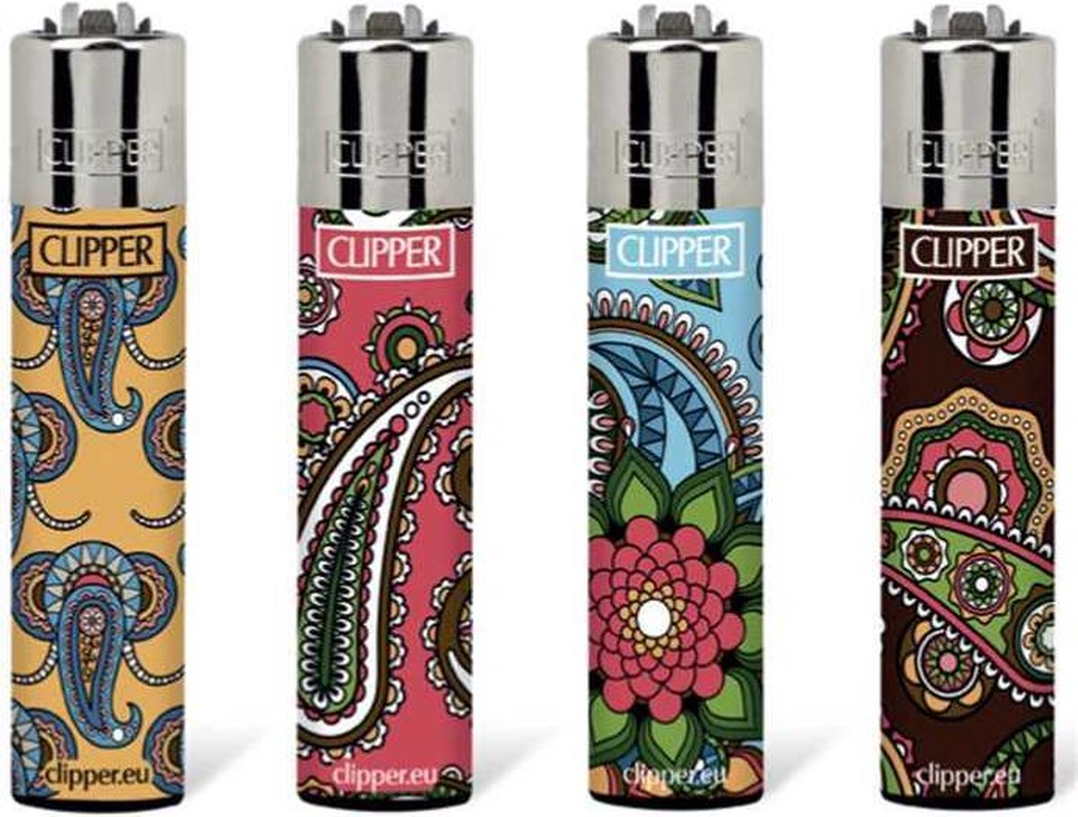 Clipper Aansteker - Flower Mandalas - 4 stuks
