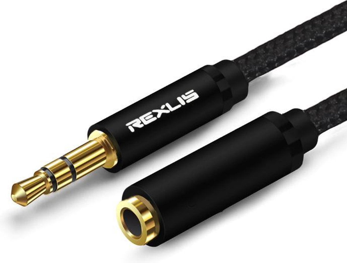 3.5mm audio verlengkabel zwart (1