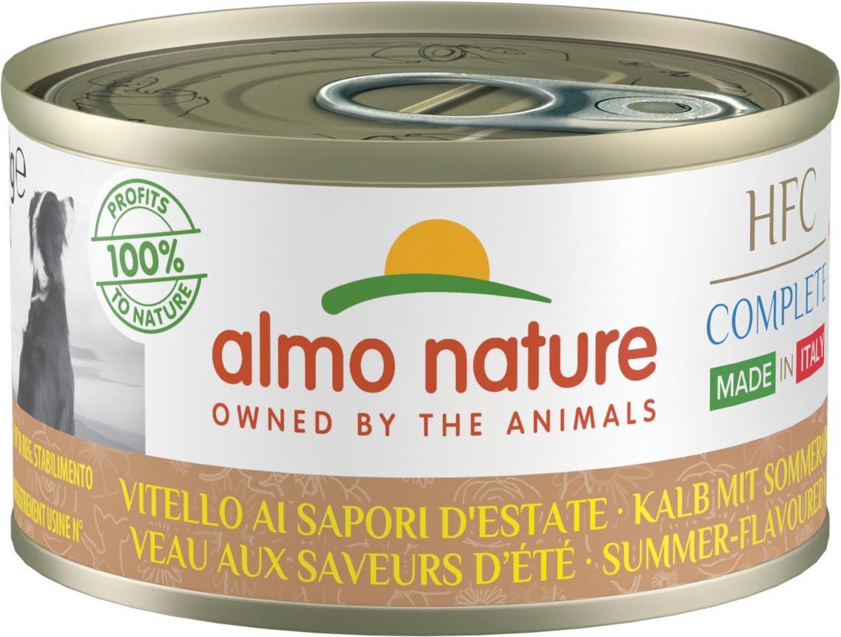 Almo Nature  Natvoer voor Honden - HFC Complete - 24 x 95g - Kalfsvlees met Gierst