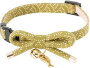 NECOICHI ZEN kattenhalsband groen met vis bedel